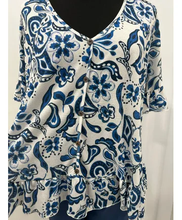 Camiseta volante Florencia - Ropa tallas grandes mujer moderna