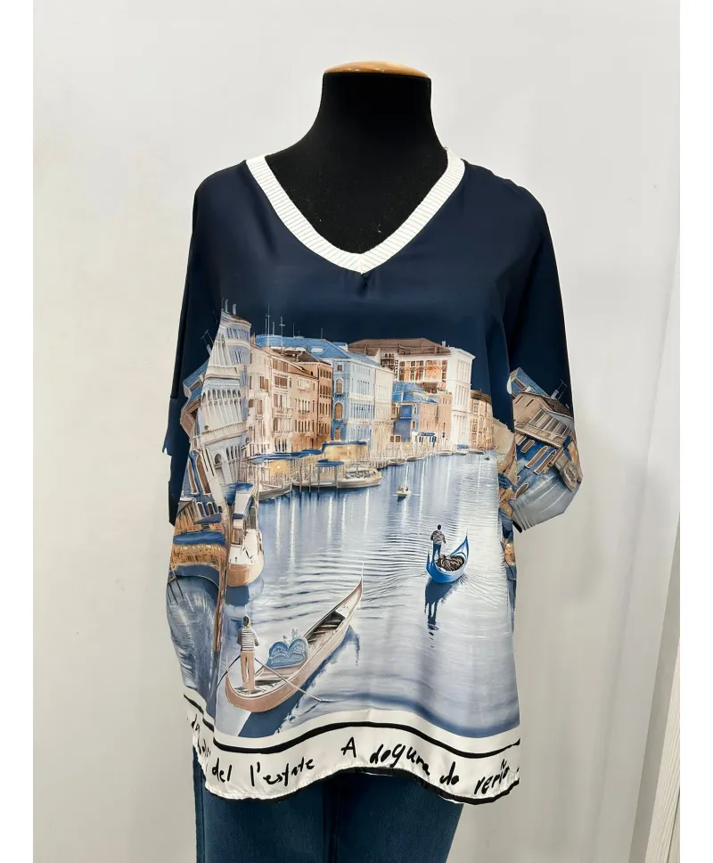Camiseta saten Venecia - Camisetas y Tops Tallas Grandes