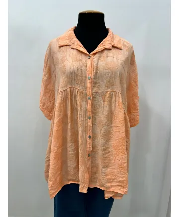 Camisa fruncida Hojas - Camisetas y Tops Tallas Grandes