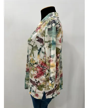 Blusa verde Reina - Blusas Tallas Grandes