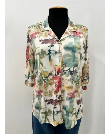 Blusa verde Reina - Blusas Tallas Grandes