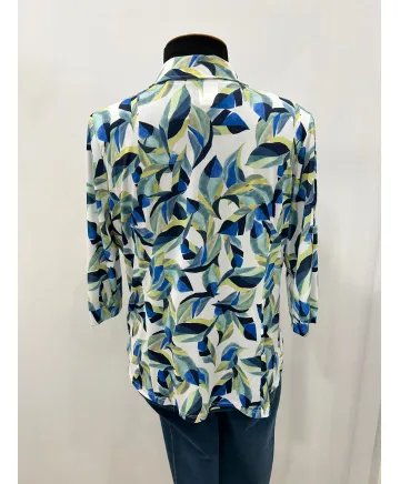 Blusa azul Reina - Ropa tallas grandes mujer moderna