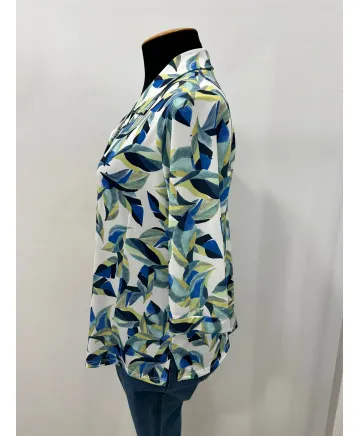 Blusa azul Reina - Ropa tallas grandes mujer moderna