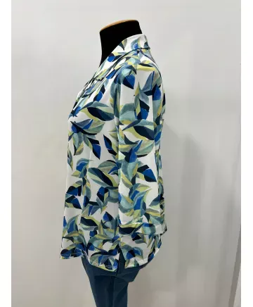 Blusa azul Reina - Ropa tallas grandes mujer moderna