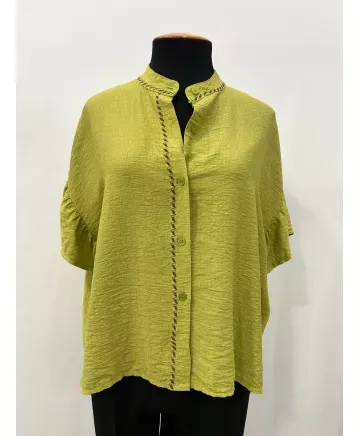 Camisa volante Montsant - Ropa tallas grandes mujer moderna