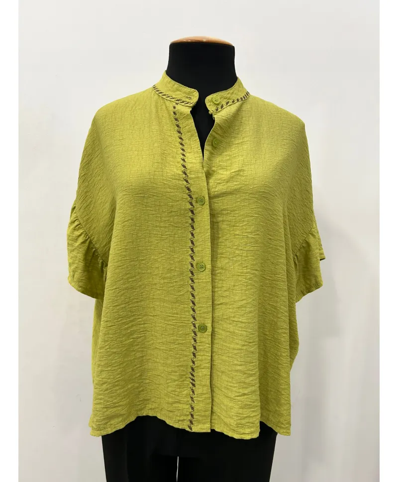 Camisa volante Montsant - Ropa tallas grandes mujer moderna