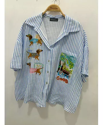 Camisa rayas Arlequin - Camisas Tallas Grandes