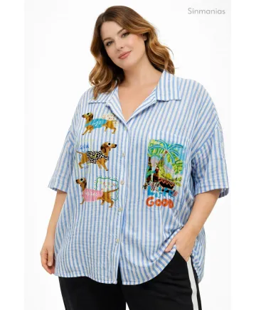 Camisa rayas Arlequin - Camisas Tallas Grandes