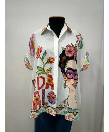 Camisa estampada Frida - Ropa tallas grandes mujer moderna