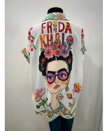 Camisa estampada Frida - Ropa tallas grandes mujer moderna