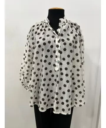 Camisa topos Lucia - Ropa tallas grandes mujer moderna
