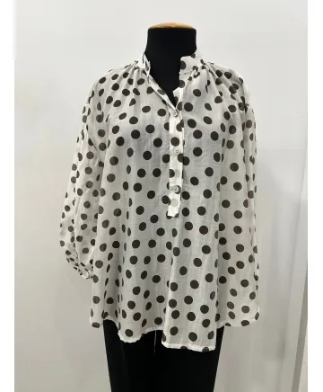 Camisa topos Lucia - Ropa tallas grandes mujer moderna