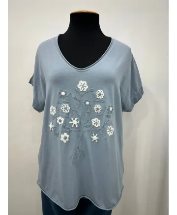 Camiseta crochet Margarita - Camisetas y Tops Tallas Grandes