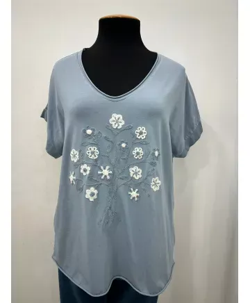 Camiseta crochet Margarita - Camisetas y Tops Tallas Grandes