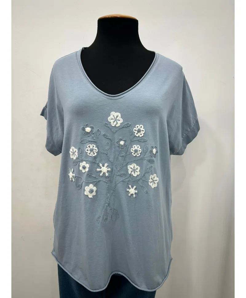 Camiseta crochet Margarita - Camisetas y Tops Tallas Grandes