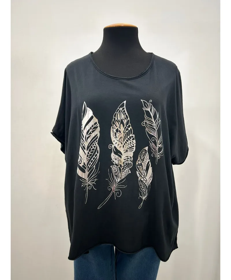 Camiseta estampada Pluma - Camisetas y Tops Tallas Grandes