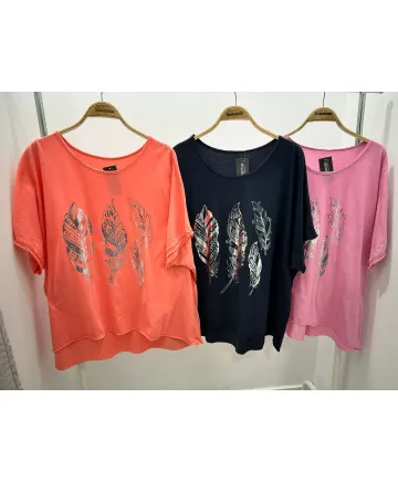 Camiseta estampada Pluma - Camisetas y Tops Tallas Grandes