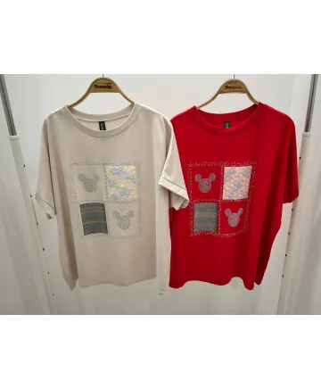 Camiseta strass Walt - Camisetas y Tops Tallas Grandes