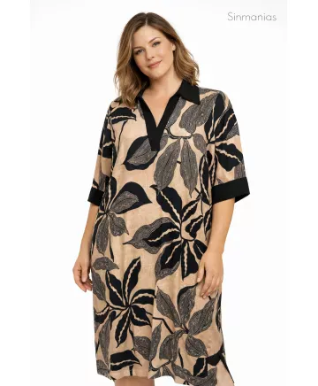 Vestido estampado Flor - Vestidos Tallas Grandes