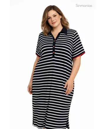 Vestido rayas Mar - Vestidos Tallas Grandes