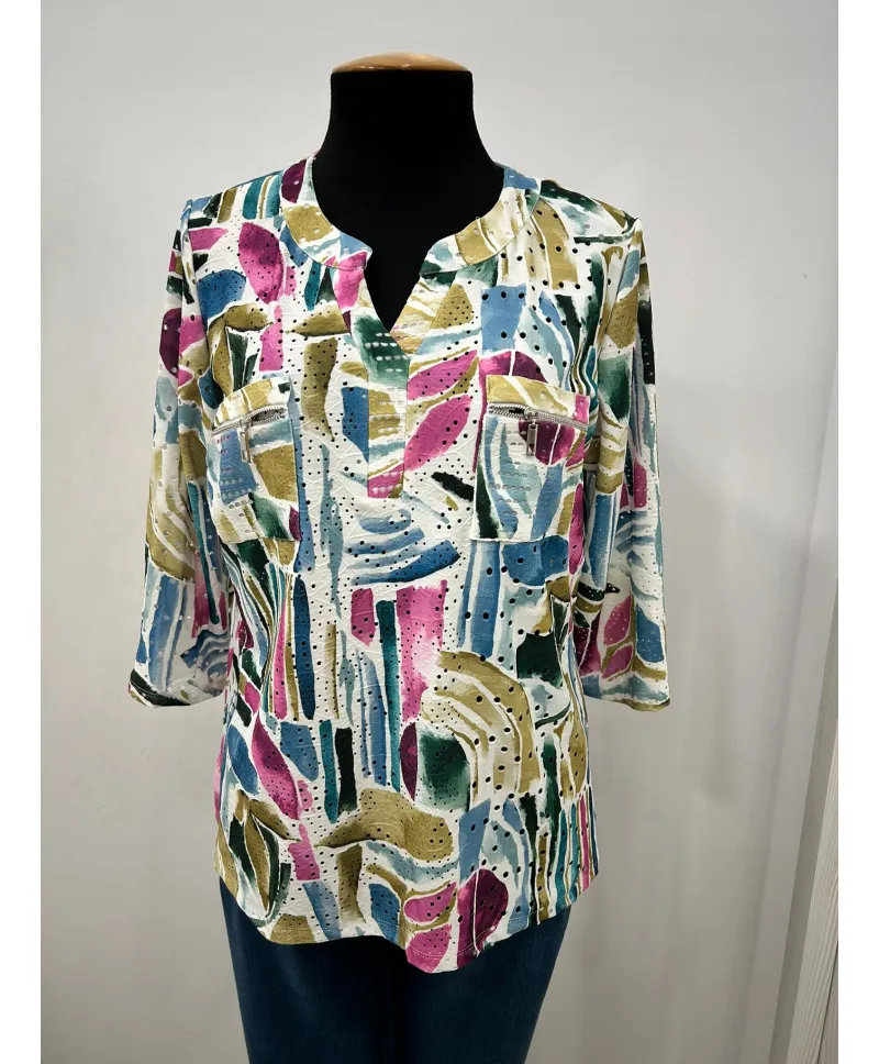 Camiseta cremallera Star - Camisetas y Tops Tallas Grandes