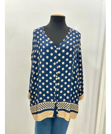 Camisa topos Algeciras - Ropa tallas grandes mujer moderna