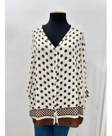 Camisa topos Algeciras - Ropa tallas grandes mujer moderna