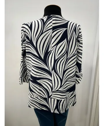 Blusa marino Vibes - Ropa tallas grandes mujer moderna