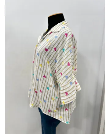 Camisa rayas Amor - Camisas Tallas Grandes