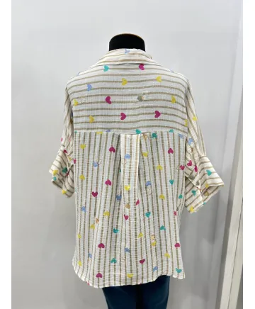 Camisa rayas Amor - Camisas Tallas Grandes