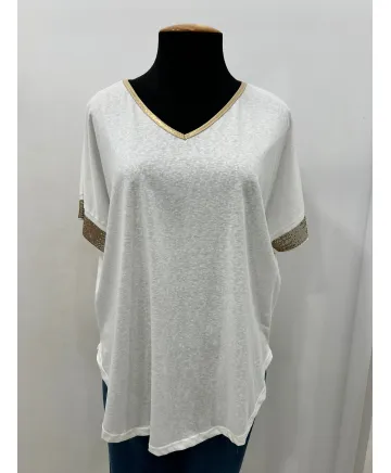 Camiseta oro Monaco - Ropa tallas grandes mujer moderna