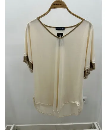 Camiseta oro Monaco - Ropa tallas grandes mujer moderna