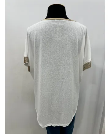Camiseta oro Monaco - Ropa tallas grandes mujer moderna