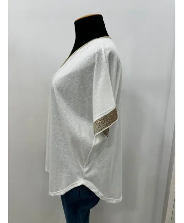 Camiseta oro Monaco - Ropa tallas grandes mujer moderna