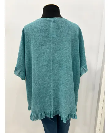 Blusa volantes Paula - Ropa tallas grandes mujer moderna