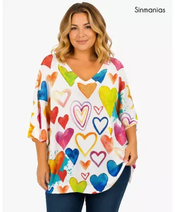 Jersey corazones Spring - Jerseys Tallas Grandes