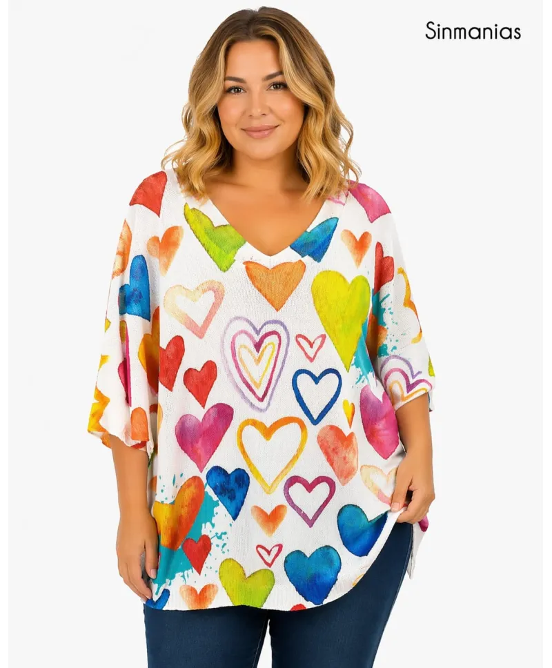 Jersey corazones Spring - Jerseys Tallas Grandes