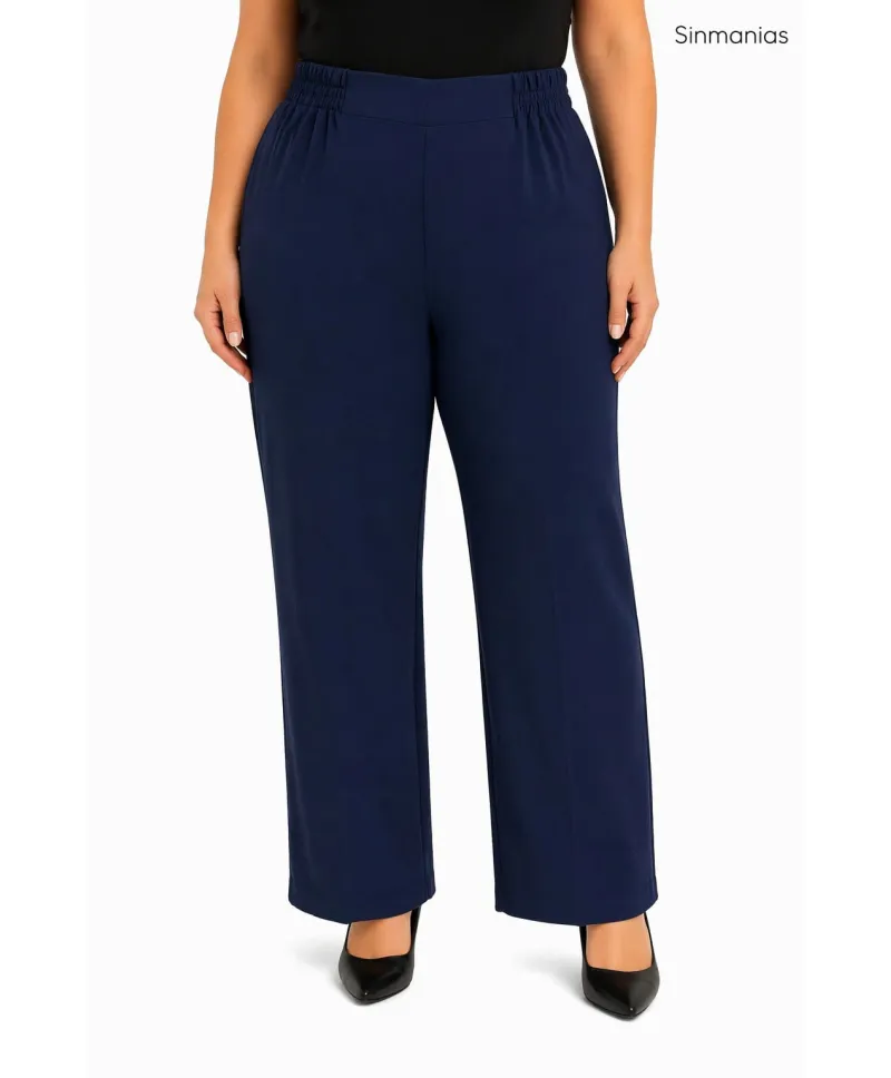 Pantalon marino Bel - Pantalones Tallas Grandes