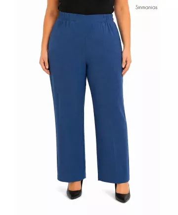 Pantalon azul Bel - Pantalones Tallas Grandes