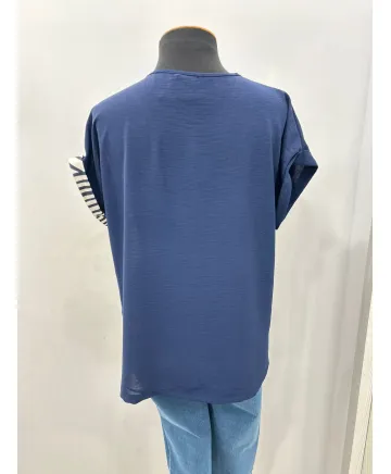 Blusa marino Gloria - Blusas Tallas Grandes