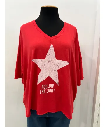 Camiseta estrella Luz - Camisetas y Tops Tallas Grandes