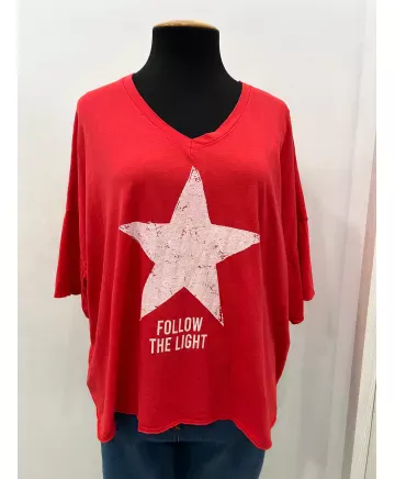 Camiseta estrella Luz - Camisetas y Tops Tallas Grandes