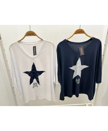 Camiseta estrella Luz - Camisetas y Tops Tallas Grandes
