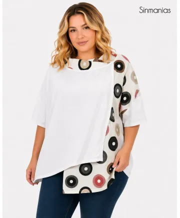 Camiseta combinada Italy - Camisetas y Tops Tallas Grandes