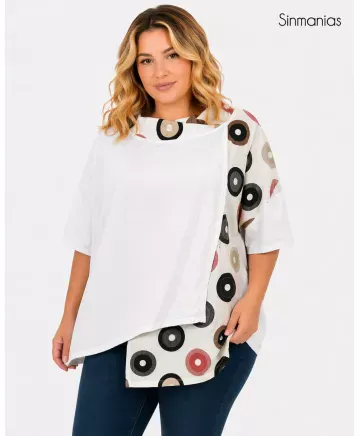 Camiseta combinada Italy - Camisetas y Tops Tallas Grandes