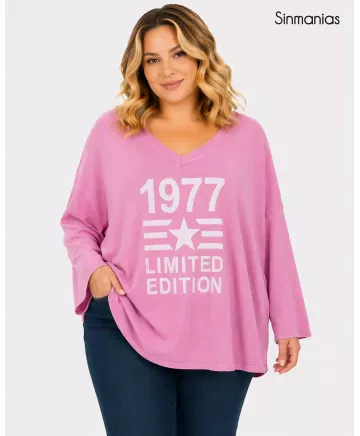 Camiseta pico Limited - Camisetas y Tops Tallas Grandes