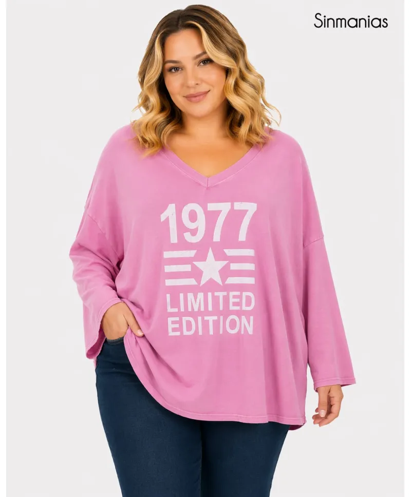 Camiseta pico Limited - Camisetas y Tops Tallas Grandes