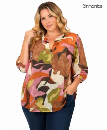 Blusa plumeti Sargantana - Camisetas y Tops Tallas Grandes