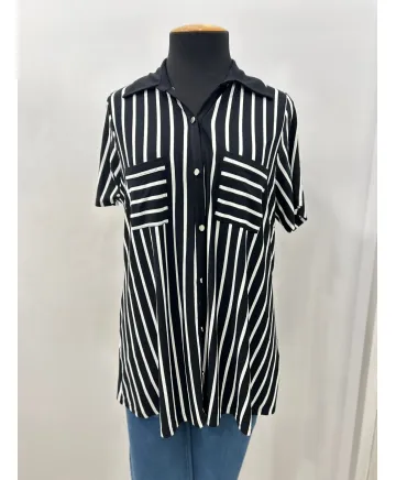 Camisa rayas literal - Ropa tallas grandes mujer moderna