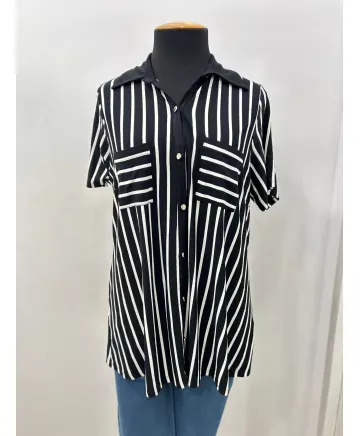 Camisa rayas literal - Ropa tallas grandes mujer moderna